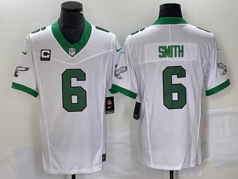Men's Philadelphia Eagles #6 DeVonta Smith White 2023 F.U.S.E. With C Patch Vapor Untouchable Limited Jersey,We sell and wholesale Men's Philadelphia Eagles #6 DeVonta Smith White 2023 F.U.S.E. With C Patch Vapor Untouchable Limited Jersey on line form chian!
